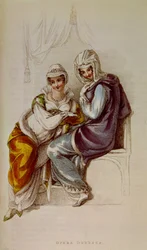 Abiti da opera, stampa di Ackermann, 1811